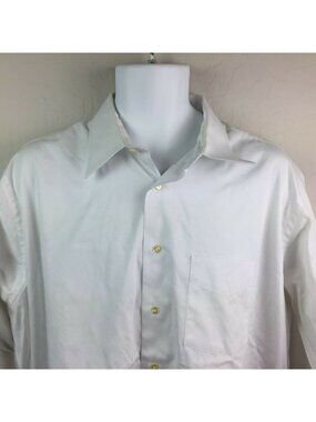 Forsyth Of Canada Inc Mens White Button Dress Shirt Size 17/35